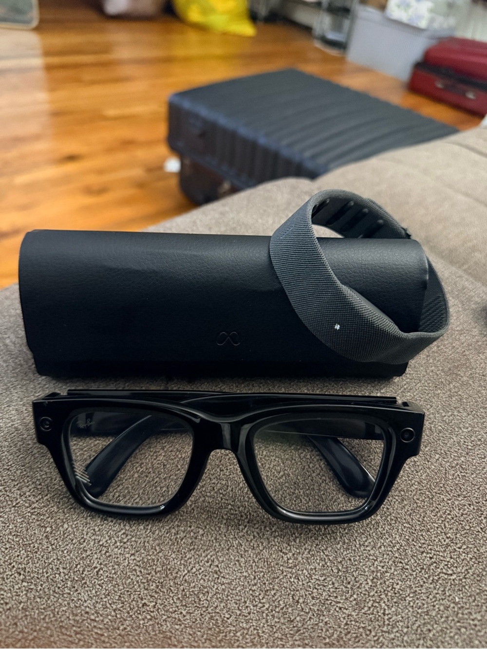 Black Meta Ray Ban display size 3 band Large